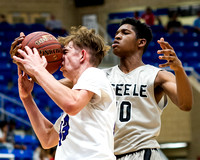 OK3Sports coverage of boys basketball game featuring The Steele Knights and The Warren Warriors